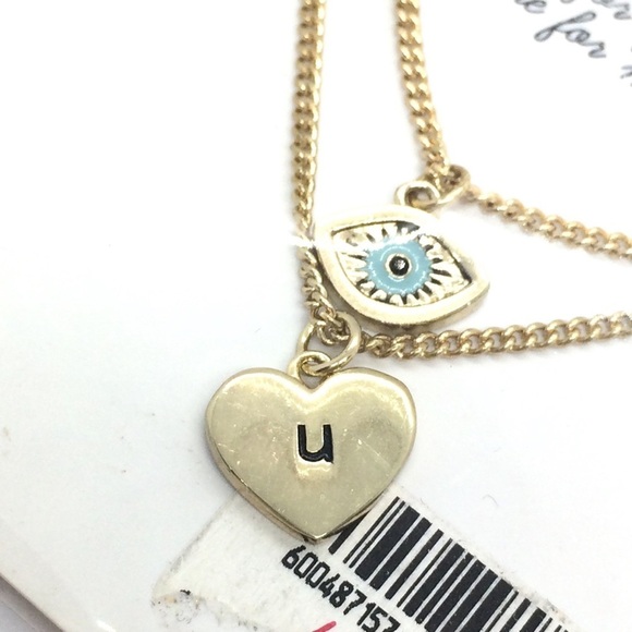 3/$30 BCBG GENERATION EVIL EYE + HEART SHARE THE LOVE NECKLACE SET NWT - Picture 4 of 7